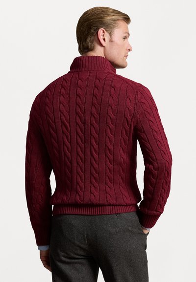 Polo Ralph Lauren CABLE-KNIT COTTON QUARTER-ZIP JUMPER - Džemperis - red carpet