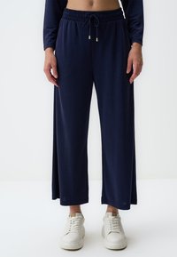 WIDE LEG JOGGER  - Trainingsbroek - dark blue