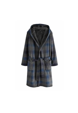 BORG LINED - REGULAR FIT - Bademantel - navy blue check