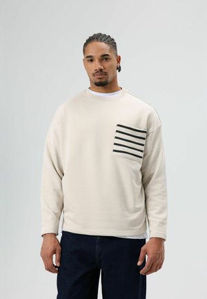 WITH DROPPED SHOULDERS - Sweatshirt - stone
