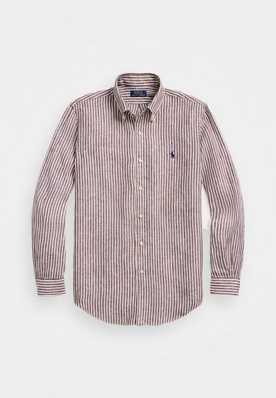 Polo Ralph Lauren LONG SLEEVE SPORT SHIRT - Πουκάμισο - chocolate mousse/white