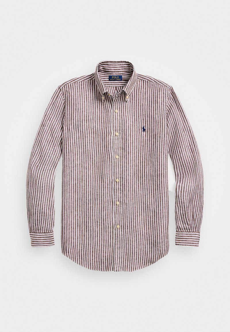 Polo Ralph Lauren LONG SLEEVE SPORT SHIRT - Marškiniai - chocolate mousse/white