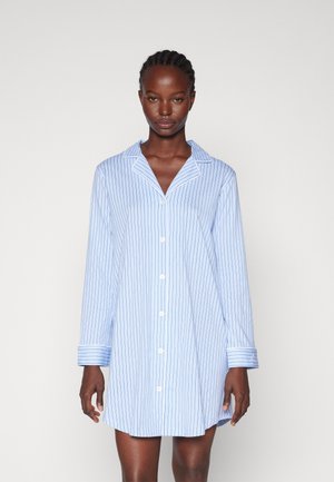 Lauren Ralph Lauren NOTCH COLLAR SLEEPSHIRT - Chemise de nuit / Nuisette - blue