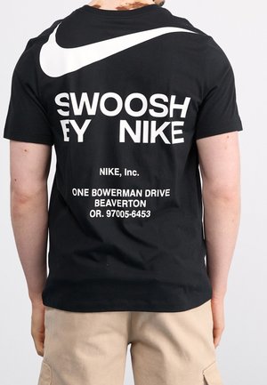 T-shirt med print - black