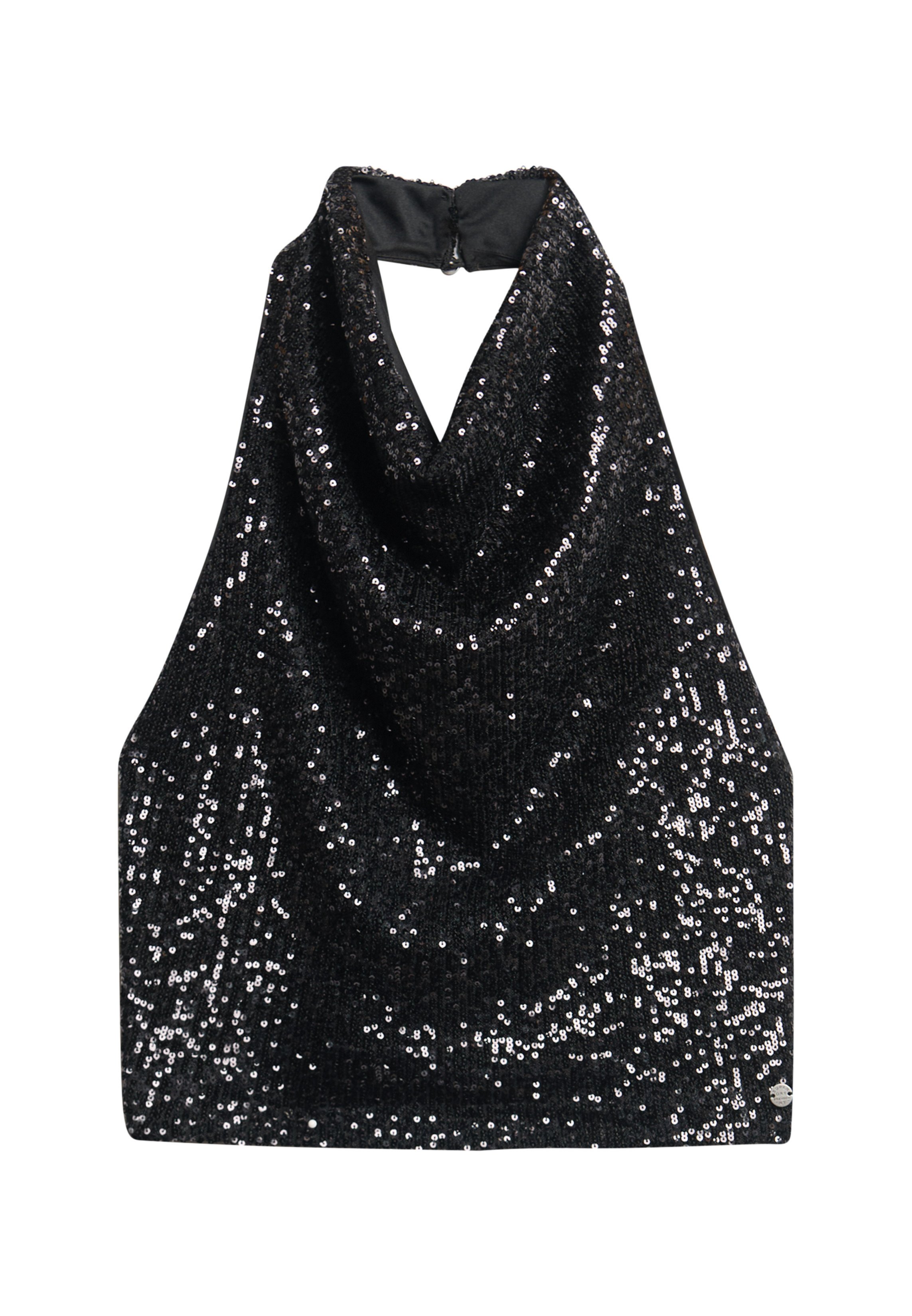 sparkly black blouse