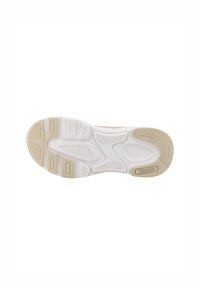 Shoe outsole with a white base and textured beige accents. Features multiple patterns, grooves, and the "Kappa" logo on the side.