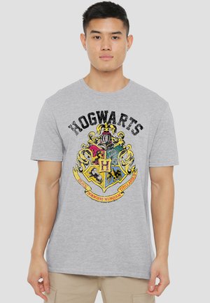 Cotton Soul, HARRY POTTER HOGWARTS CREST - T-Shirt print - mottled light grey