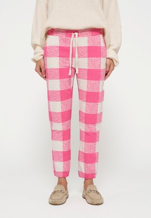 10DAYS JOGGER CHECK - Pantaloni sportivi - bright pink