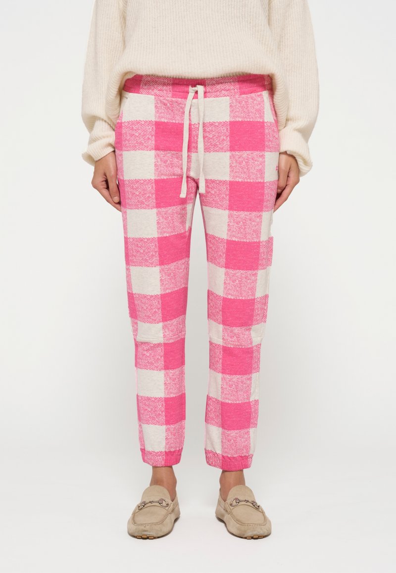 10DAYS JOGGER CHECK - Jogginghose - bright pink