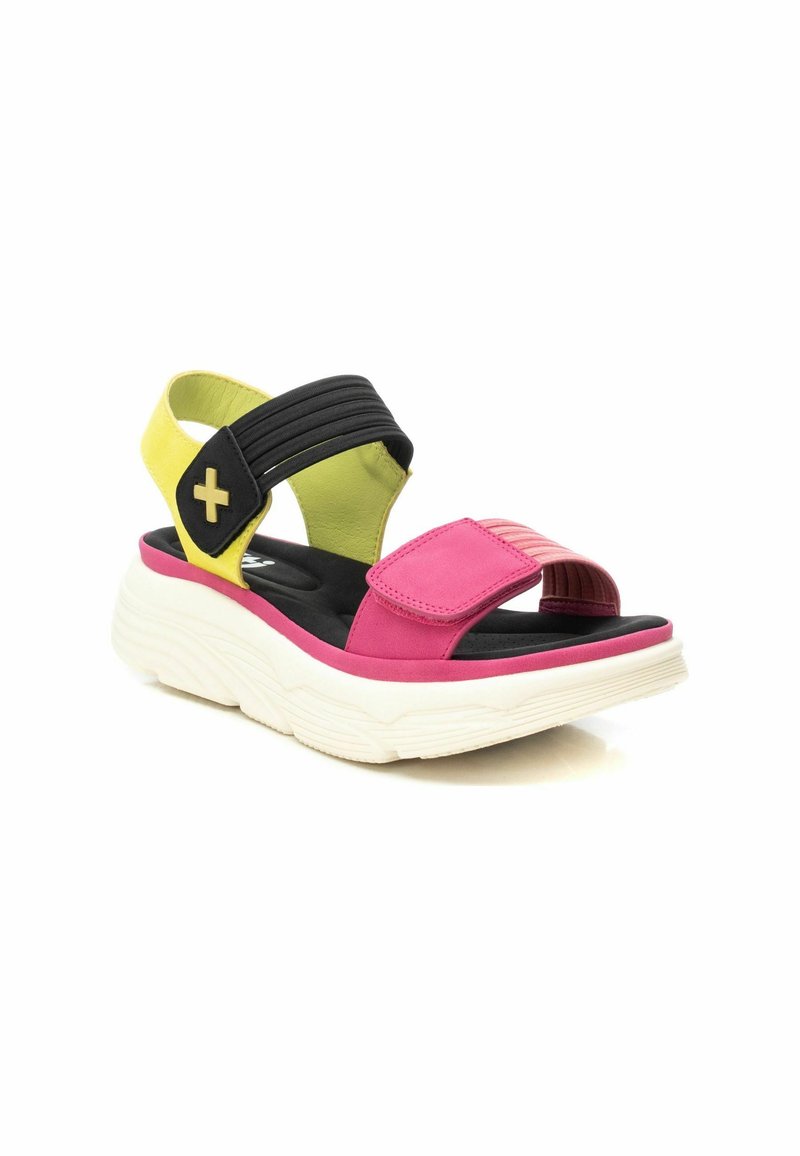 XTI Sandalias con plataforma fucsia/rosa