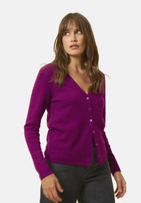 Just Cashmere Kardigan - plum