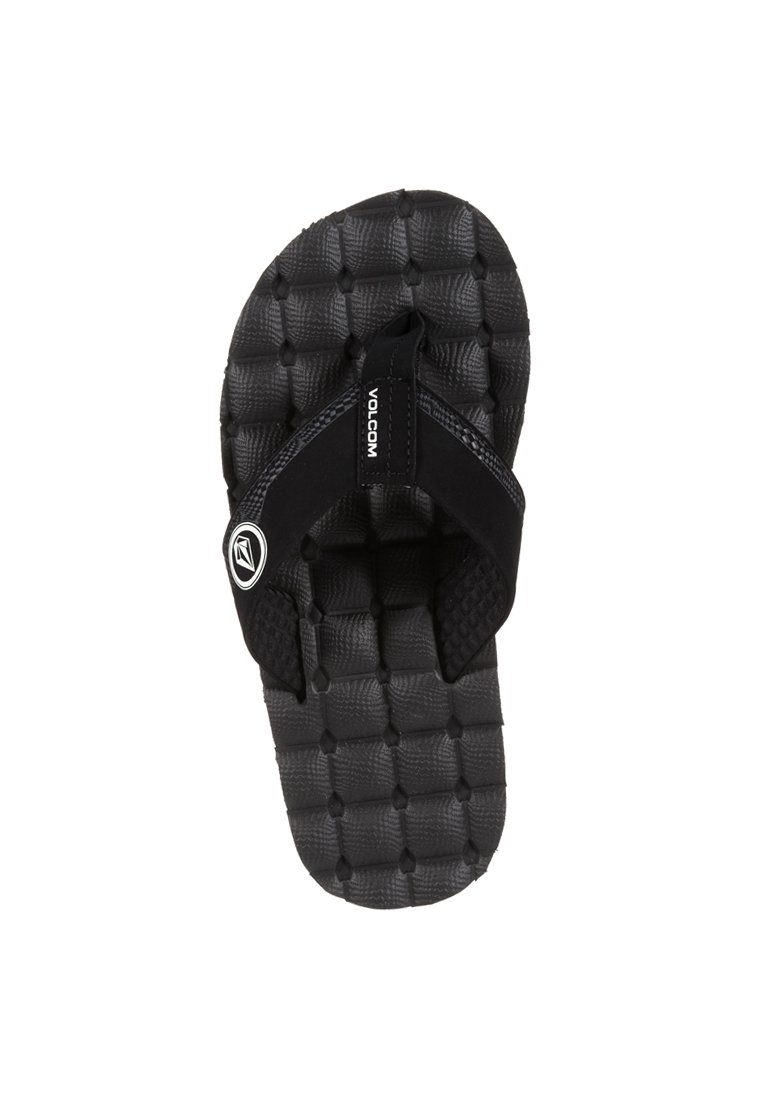Volcom RECLINER - Chanclas de dedo - black/white/negro - Zalando.es