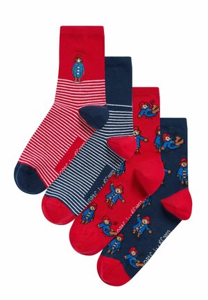 PADDINGTON BEAR 4 PACK  - REGULAR FIT - Nogavice - navy blue red