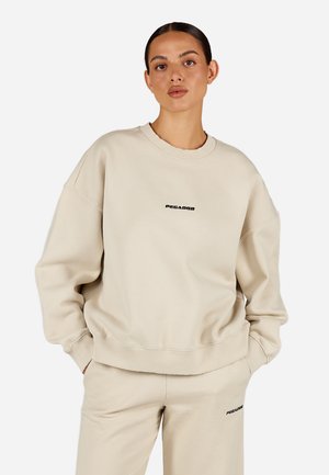 SELA - Sweatshirt - washed cozy beige black