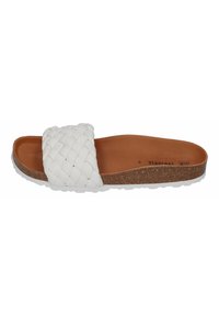 VERBENAS Sandali Rica Trenza Soft Bianco, In Pelle E Sughero, Fatti A Mano In Spagna, Suola In Gomma