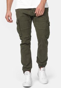 INDICODE JEANS ALEX - Cargohose - dark green