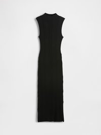 COLUMN MIDI DRESS - Kampsunkleit - true black