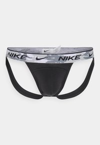 Nike Underwear STRETCH JOCK STRAP 3 PACK - Cuecas - black/white/olive/khaki