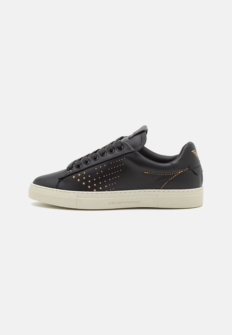 armani black and gold trainers