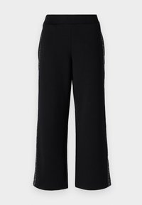 GLITTER LOGO TAPE  - Tracksuit bottoms - black