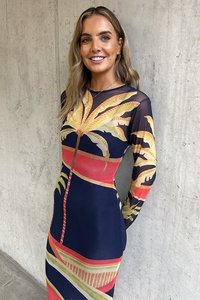 Never Fully Dressed PALM DRESS - Maxikjole - blue