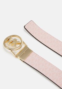 MICHAEL Michael Kors LOGO BELT - Cinto - smokey rose/white/gold-coloured