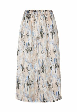 mbyM AVALINE-M - Maxi skirt - blue crystallic print