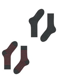 Esprit FINE STRIPE 2-PACK - Socks - anthra mel