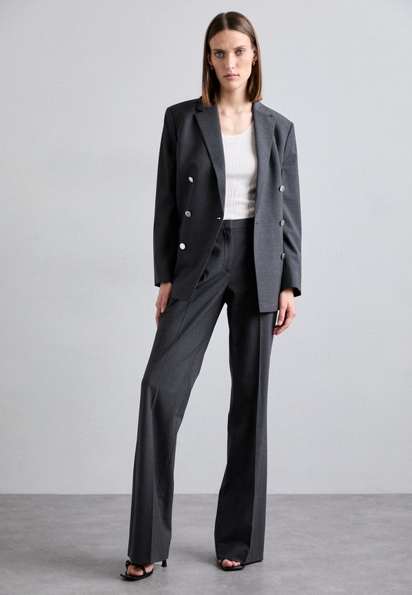 DEMITRIA TRACEABLE - Trousers - charcoal melange3