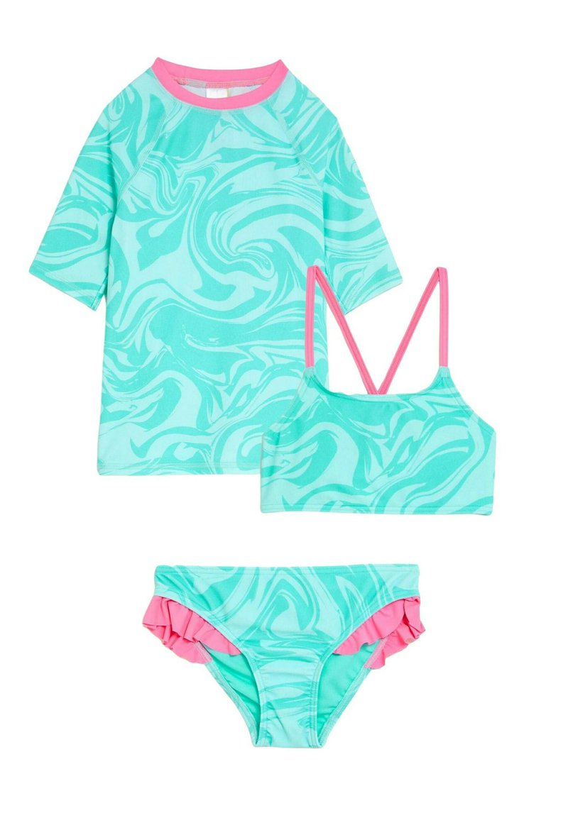 Marks & Spencer 3 PACK MARBLE SWIM SET BIKINI Bikini aqua/türkis Zalando.at