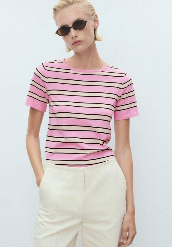 À RAYURES COMBINÉES - Print T-shirt - rose pastel