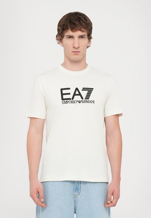 TRAIN VISIBILITY TEE - T-shirt print - cream/black