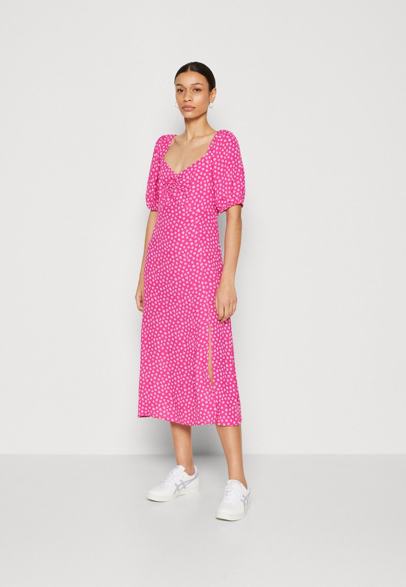 GAP SWEETHEART MIDI Day dress pink floral/pink Zalando.ie