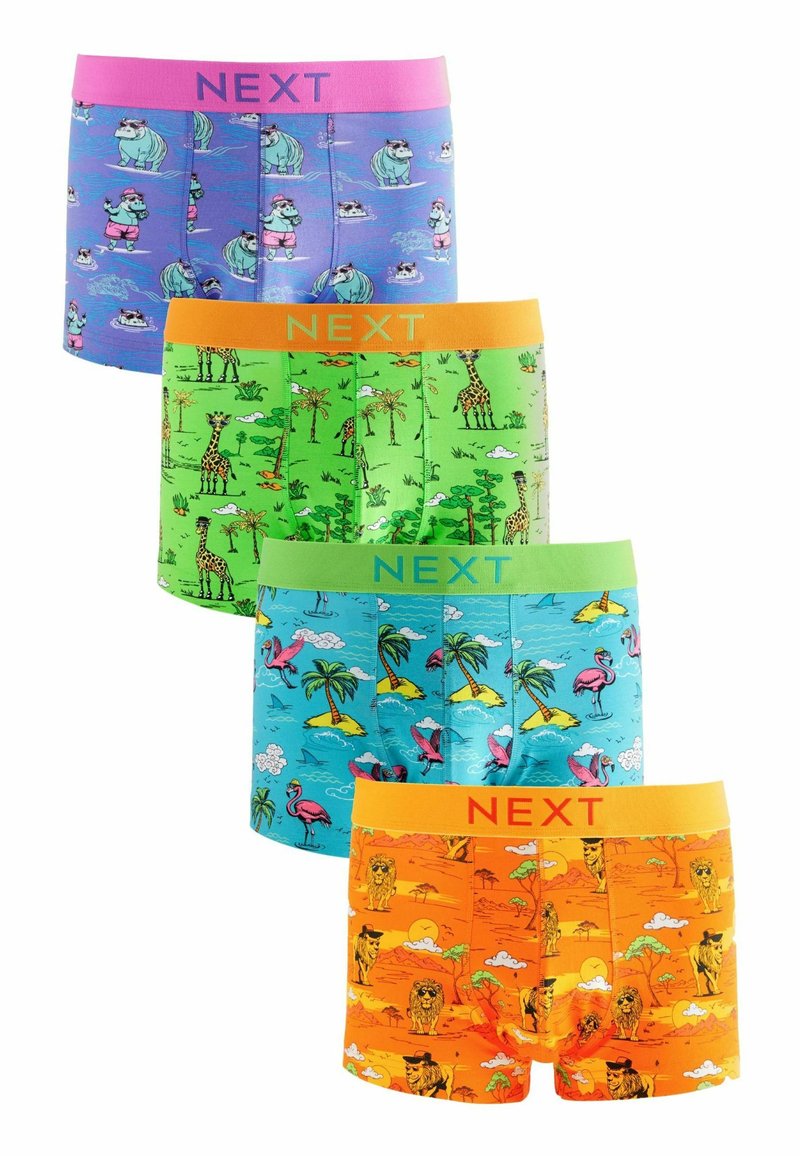 Next PATTERN FOUR PACK - Boxer alsónadrág - blue green animal fun pattern