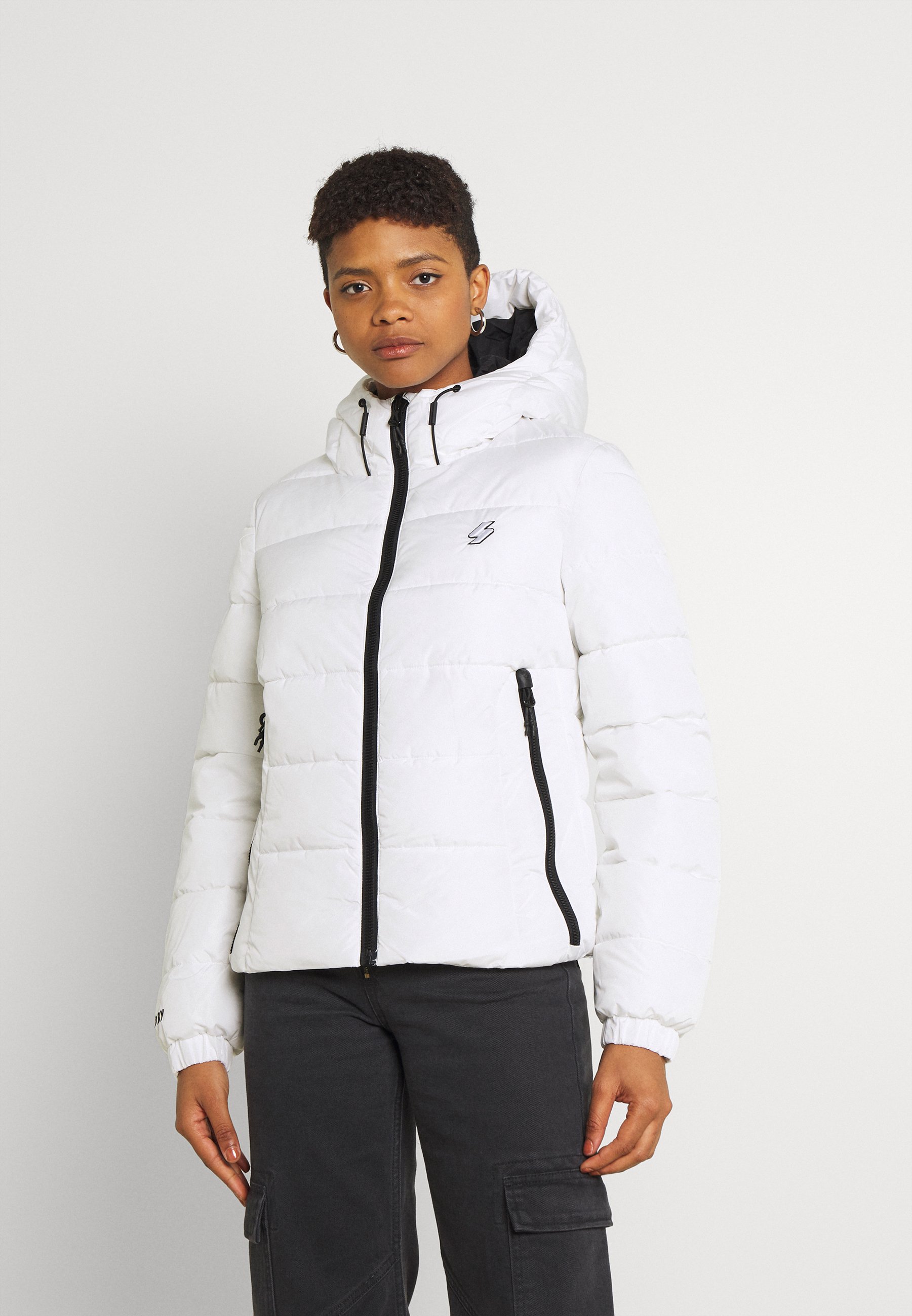 Superdry HOODED SPIRIT SPORTS PUFFER - Veste d'hiver - optic/blanc -  ZALANDO.FR
