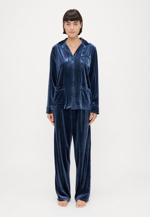 NOTCH COLLAR PAJAMA - Pizsama szett - blue