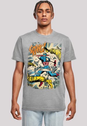 MARVEL CAPTAIN AMERICA SPANG - Print T-shirt - heather grey