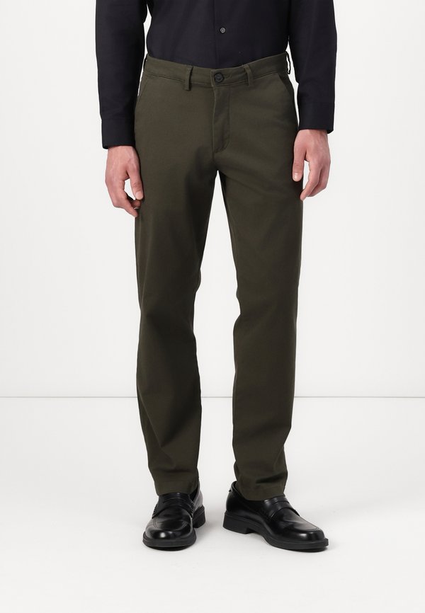 SLH196 STRAIGHT NEW MILES PANT - Trousers - forest night