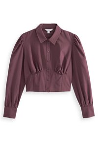 Next CORSET DETAIL CROPPED BUTTON SHIRT - Camisa - brown/marrón ...