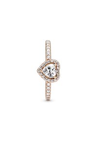 Pandora SPARKLING ELEVATED HEART - Anello - rose gold plated