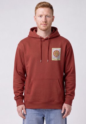 watapparel, TAROT THE PIZZA UNISEX - Hoodie - earthy red