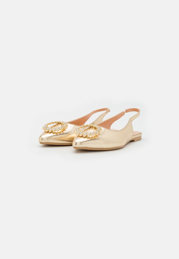 Slingback ballet pumps - gold3