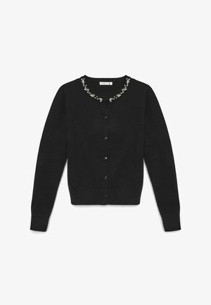 Terranova, MAGLIA CON APPLICAZIONI - Cardigan - nero