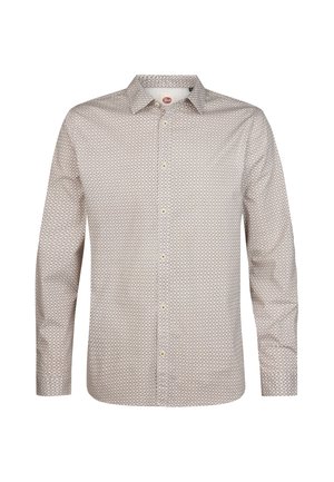 Petrol Industries, SLIM MICRO-PATTERN SHIRT STEELWORKS - Overhemd - saddle brown