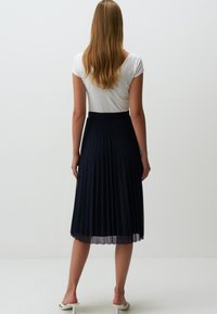 Jimmy Key HIGH WAIST MIDI - Gonna a pieghe - dark blue