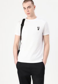 KARL LAGERFELD CREW NECK - Triko s potiskem - white