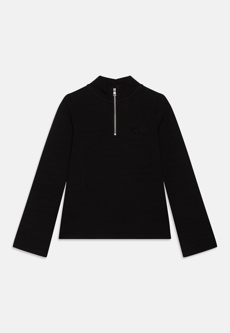 Calvin Klein Jeans ZIP UP - Pitkähihainen paita - black