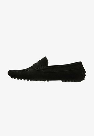 LEATHER - Scarpe senza lacci - black
