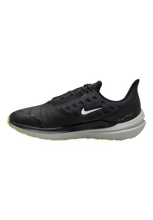 WINFLO SHIELD - Zapatillas running asfalto - black white dk smoke grey volt