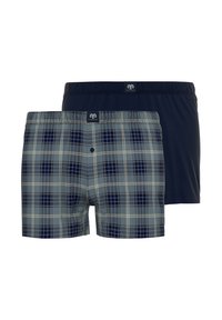 2ER PACK - Boxershorts - blau/mittel karo